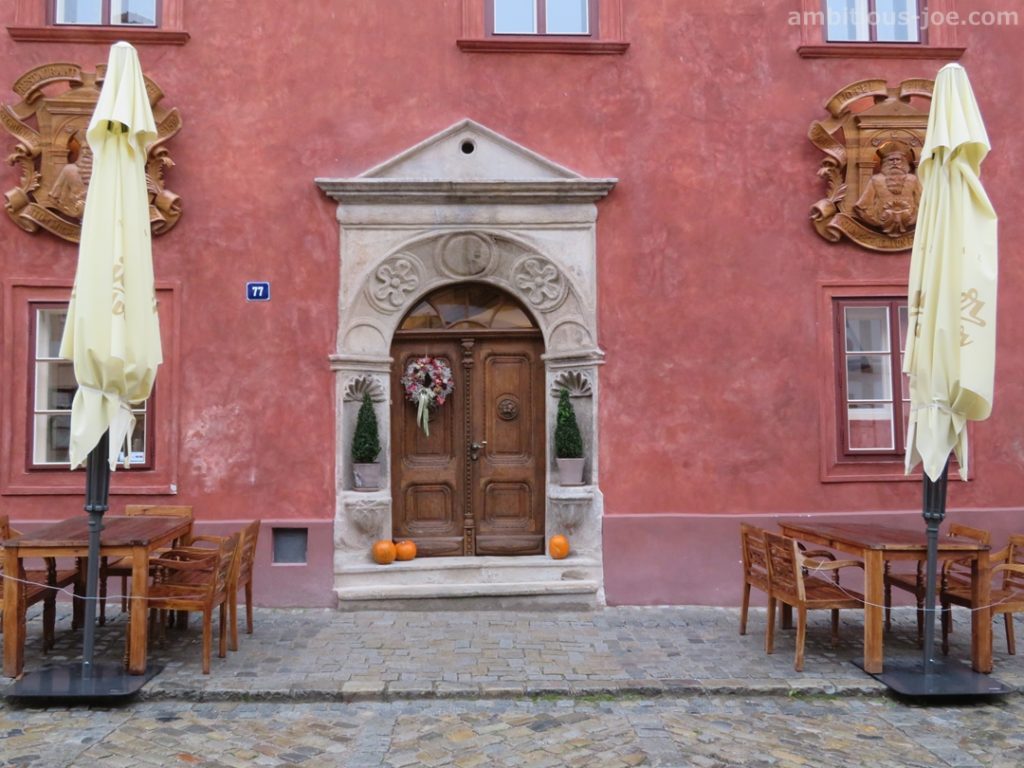 Entrance of Hotel a Restaurant Ebersbach Český Krumlov