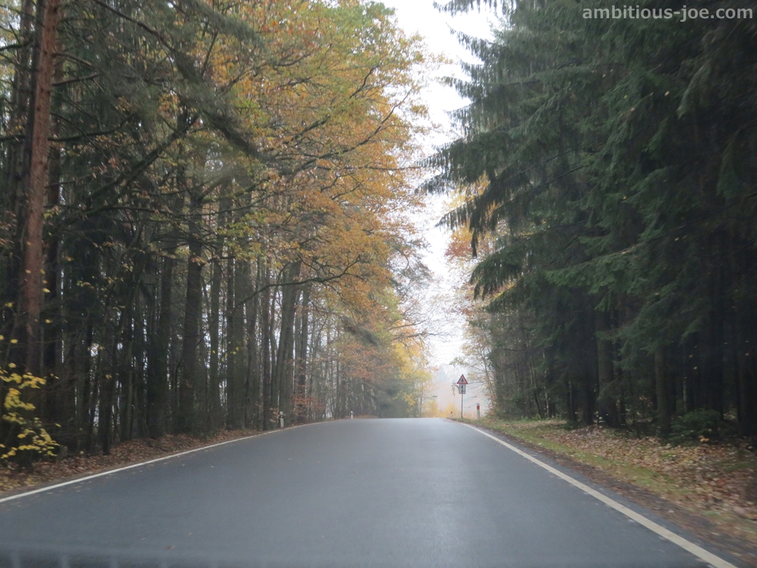 road out of Český Krumlov