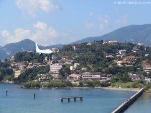 corfu airport panorama view